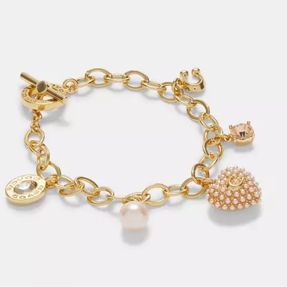 Coach Pearl Heart Charm Bracelet - Picture 6 of 6
